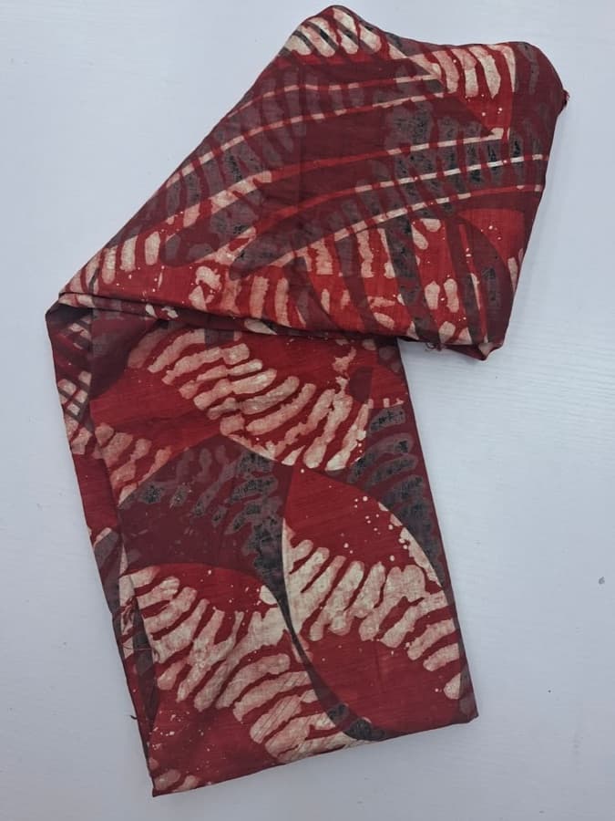 Red Adire Fabric